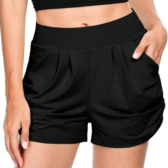 SEVEGO high waist jersey harem shorts with pockets - Picture 1 of 6